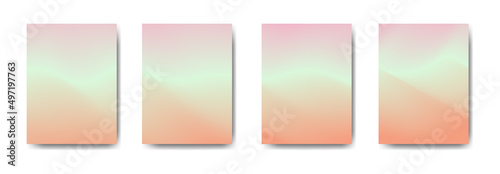 collection of colorful gradient background cover flyers are used for backgrounds, posters, banners, etc. © Topik_Art
