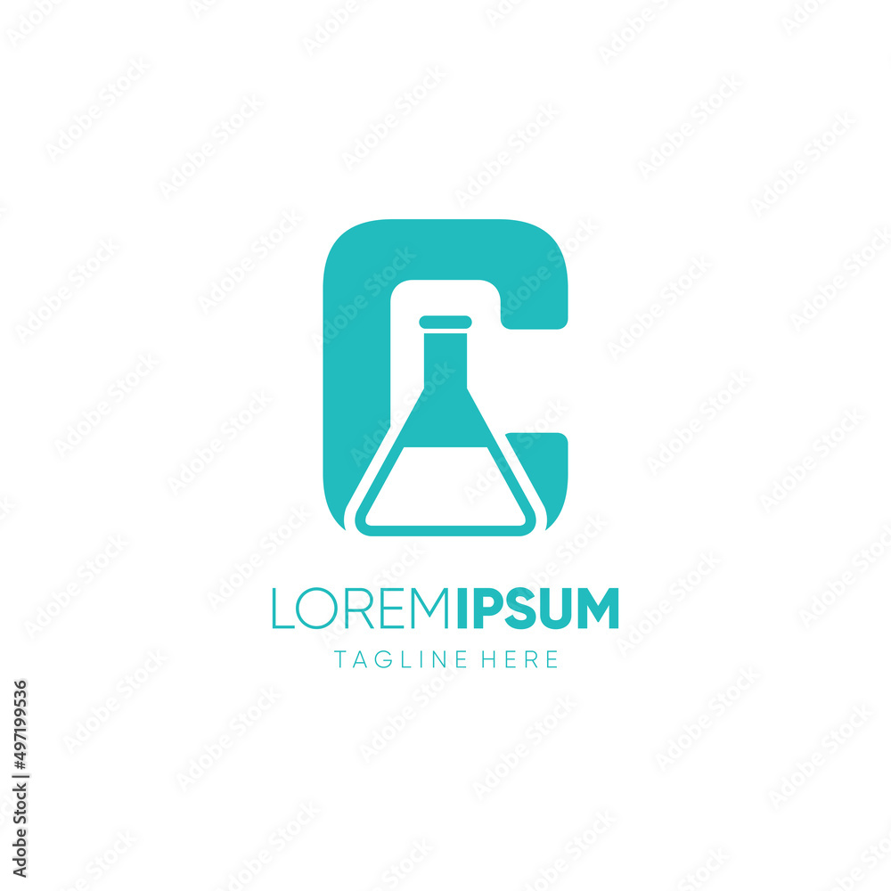 Letter C Bottle Lab Science Logo Design Vector Icon Graphic Emblem Illustration Letter C Bottle Lab Science Logo Design Vector Icon Graphic Emblem Illustration