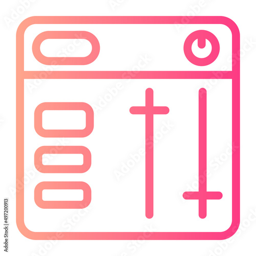 sound mixer gradient icon