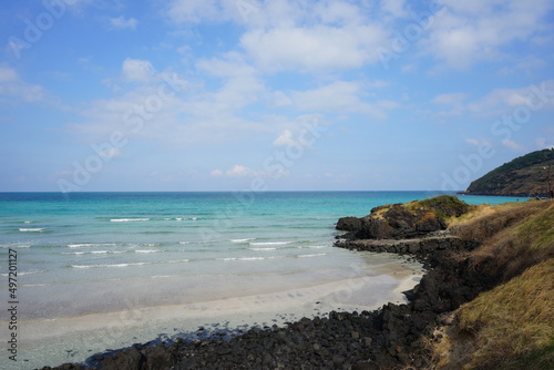 clear shoaling beach in winter