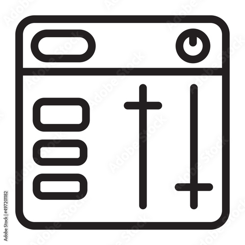 sound mixer line icon