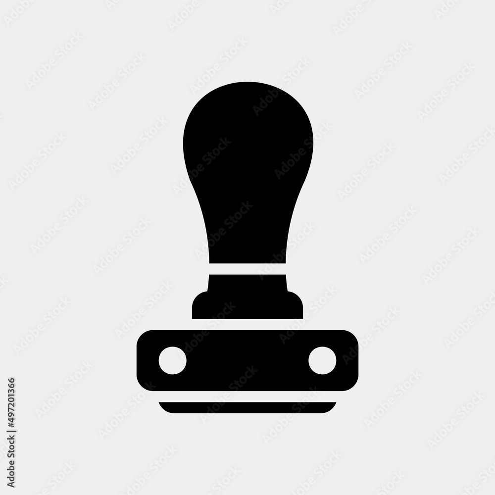Stamp icon in solid style, use for website mobile app presentation Stamp icon in solid style, use for website mobile app presentation