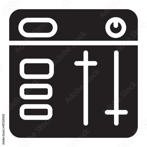 sound mixer glyph icon