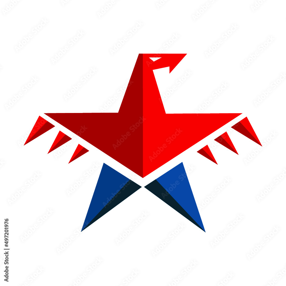 red star and eagle head red star and eagle head