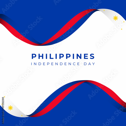 Happy Philippines Independence Day Celebration Vector Template Design Illustration