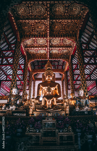 Group of pagoda in Wat-Suan-Dok. famous temple in Chiang Mai, Thailand