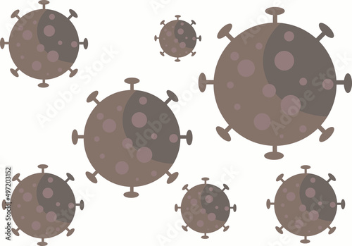 set of corona viruses with patterns
