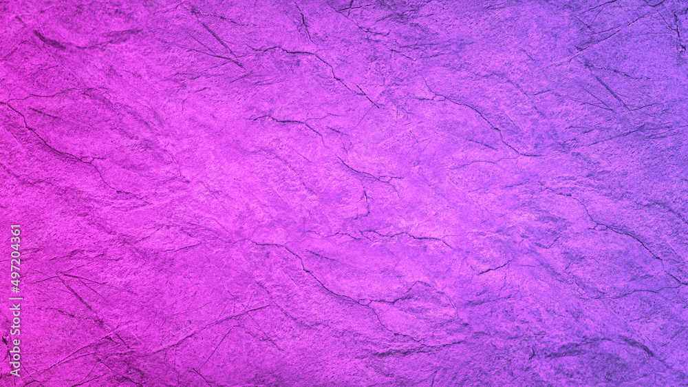 Abstract colorful background. Violet pink gradient. Toned purple rough stone texture. Background with space for design.