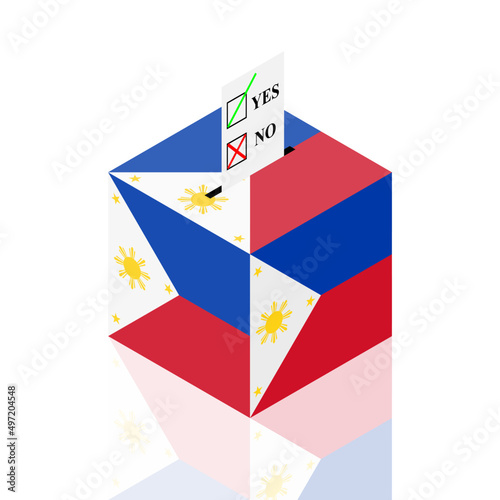philippines ballot box. vector illustration