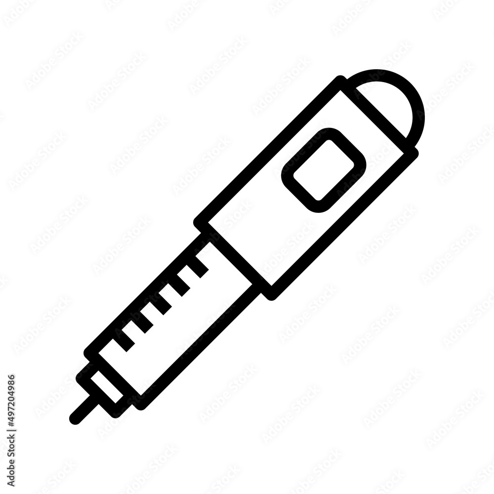 Insulin pen vector icon symbol design Insulin pen vector icon symbol design
