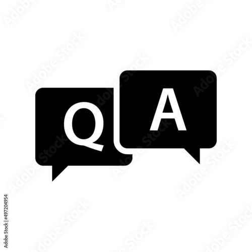 Questions and answers vector icon symbol design