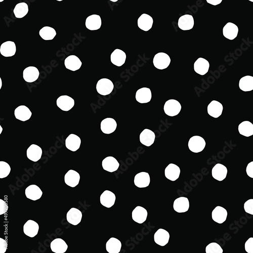 Seamless Polka Dot pattern. Abstract texture with paper cut small circles. Dotted background.