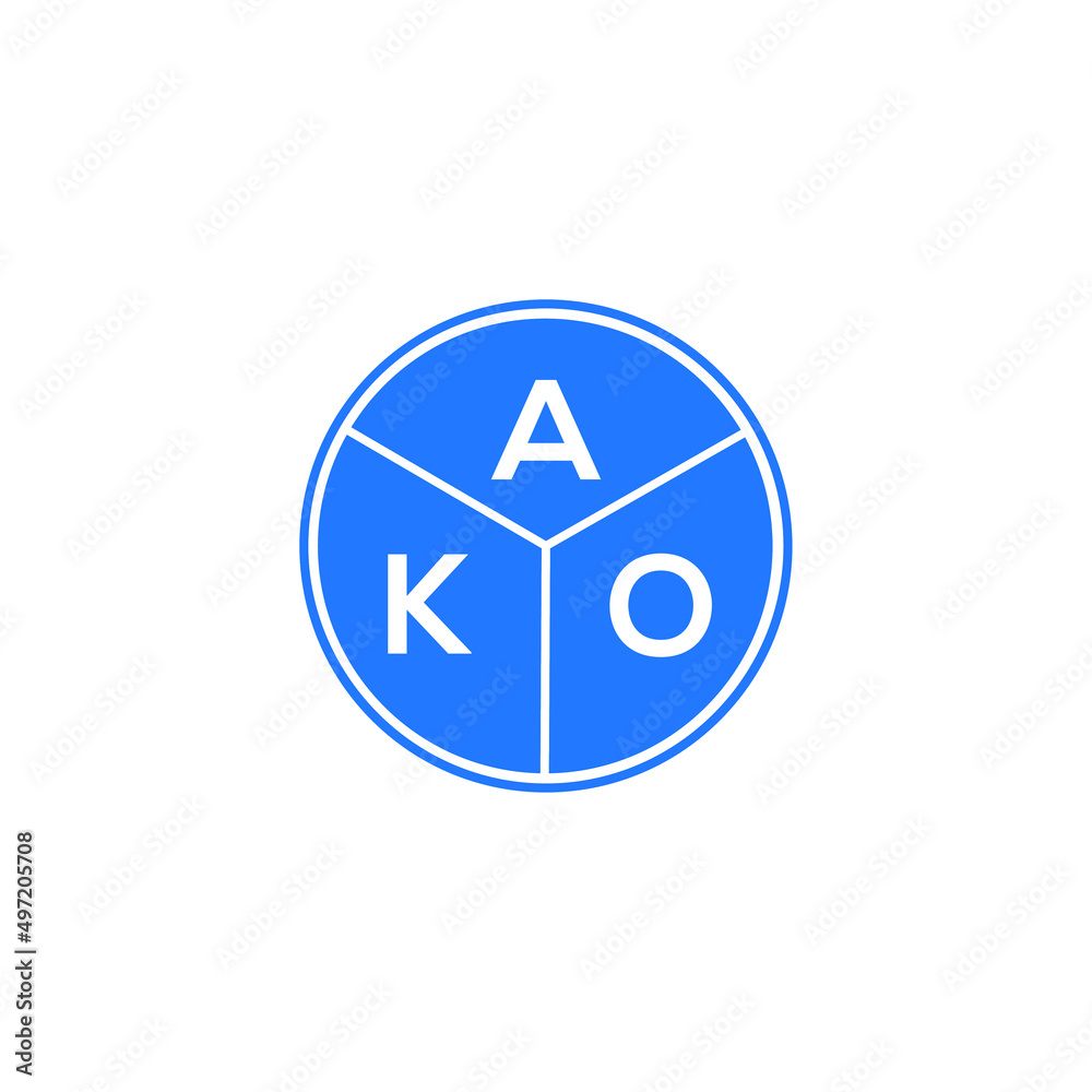 AKO letter logo design on black background. AKO creative initials letter logo concept. AKO letter design. AKO letter logo design on black background. AKO creative initials letter logo concept. AKO letter design.