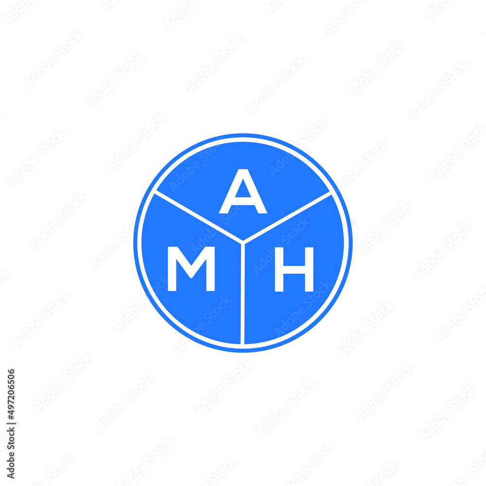 AMH letter logo design on black background. AMH creative initials letter logo concept. AMH letter design. AMH letter logo design on black background. AMH creative initials letter logo concept. AMH letter design.