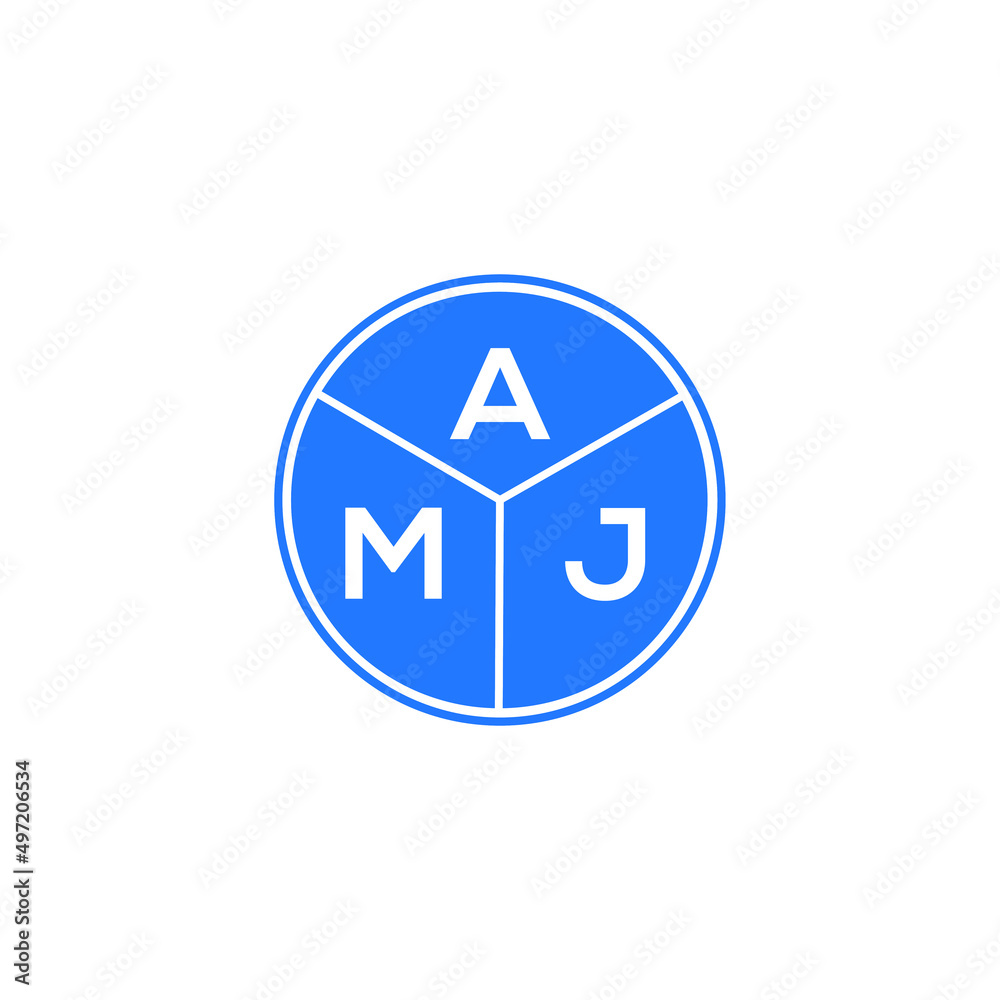 AMJ letter logo design on black background. AMJ creative initials letter logo concept. AMJ letter design. AMJ letter logo design on black background. AMJ creative initials letter logo concept. AMJ letter design.