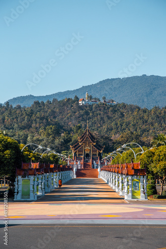 Royal Park Rajapruek, botanical garden and pavilion in Chiang Mai, Thailand