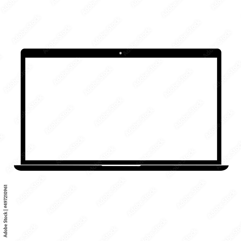 laptop notebook with white screen vector illustration eps 10