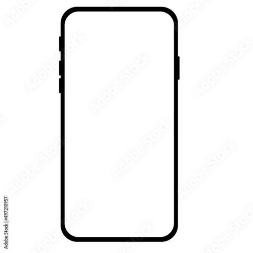 smartphone with white screen vector graphics ps 10