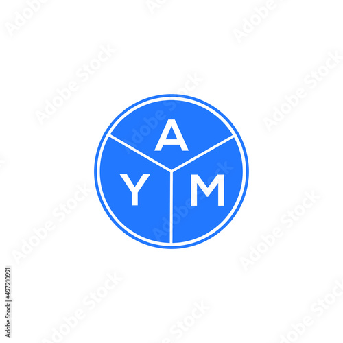 Free Download AYM letter logo design on white background. AYM  creative circle letter logo concept. AYM letter design. - GFXLoad