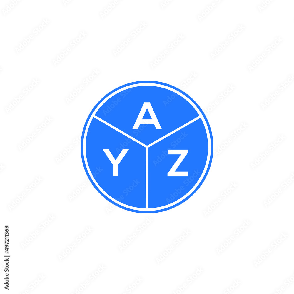 AYZ letter logo design on white background. AYZ creative circle letter logo concept. AYZ letter design. AYZ letter logo design on white background. AYZ creative circle letter logo concept. AYZ letter design.