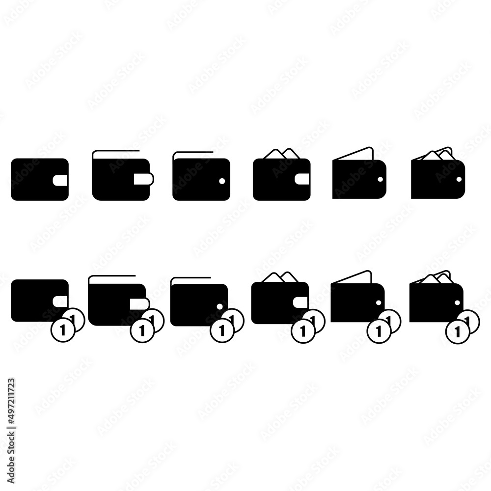 set of black purses, purses with money, black purse eps10 set of black purses, purses with money, black purse eps10