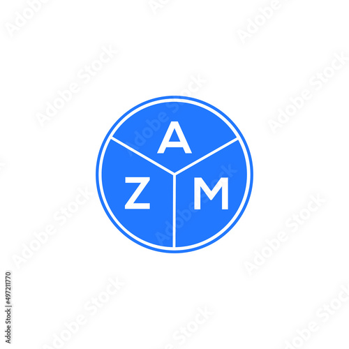 Free Download AZM letter logo design on white background. AZM   creative circle letter logo concept. AZM letter design. - GFXLoad