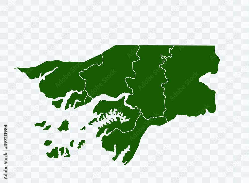 Guinea Bissau map Green Color on White Backgound Png Guinea Bissau map Green Color on White Backgound Png