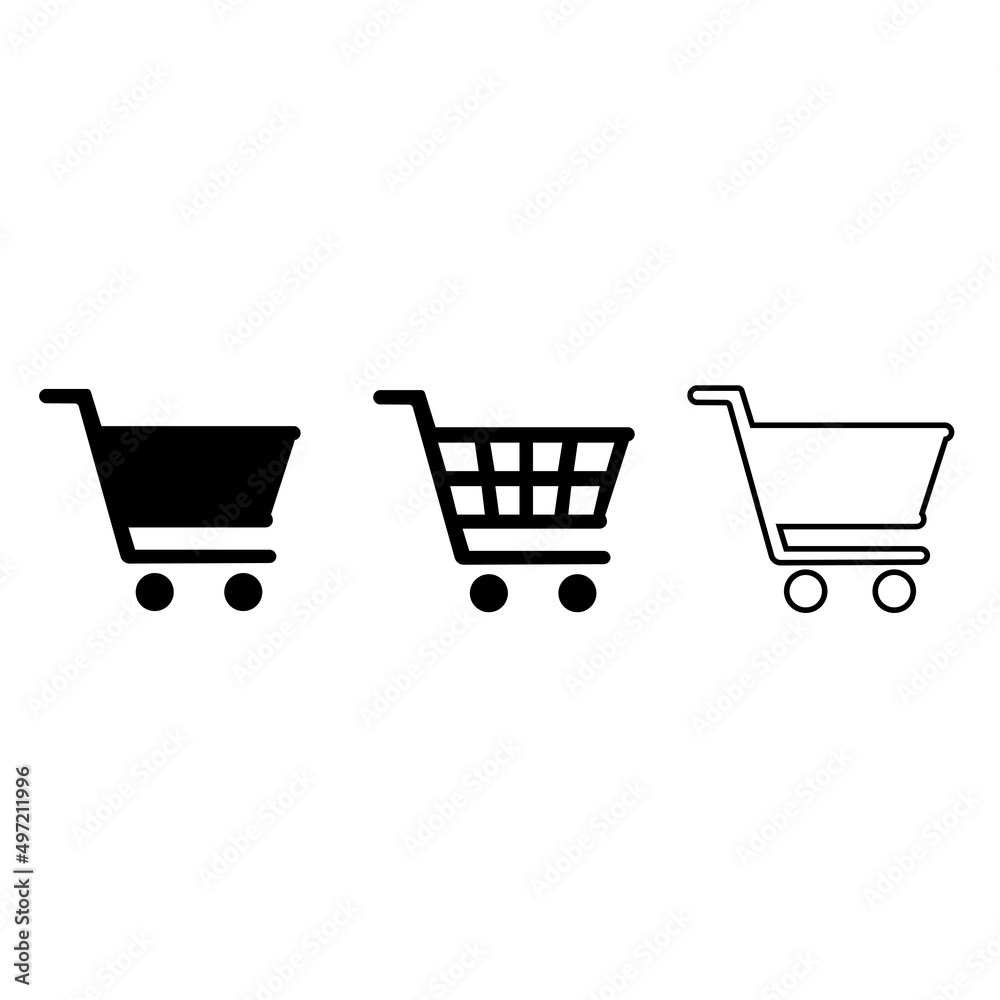 shopping cart set icons eps10 shopping cart set icons eps10