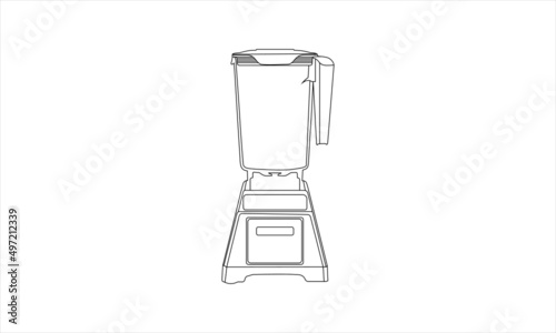 Blender icon vector line art. Line blender kitchen utensil object vector illustration. Blender Home Appliance Electrolux PNG. Modern kitchen blender. Blender thin line icon kitchen and cooking mixer  photo