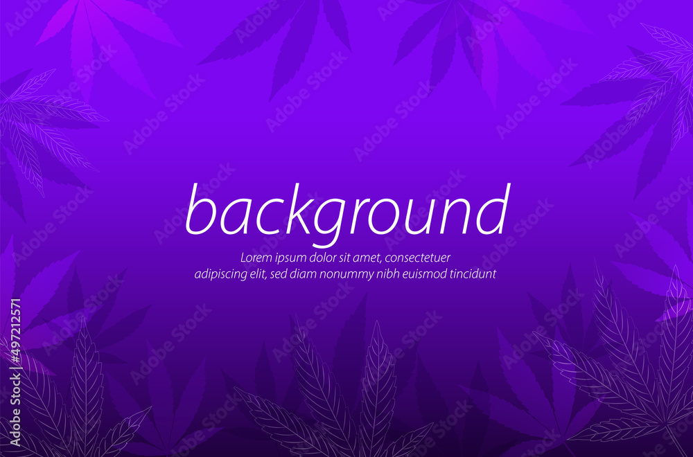 cannabis purple background art design element