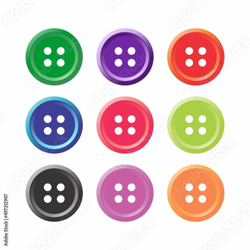 Set of clothing buttons stock vector. Illustration of clothes