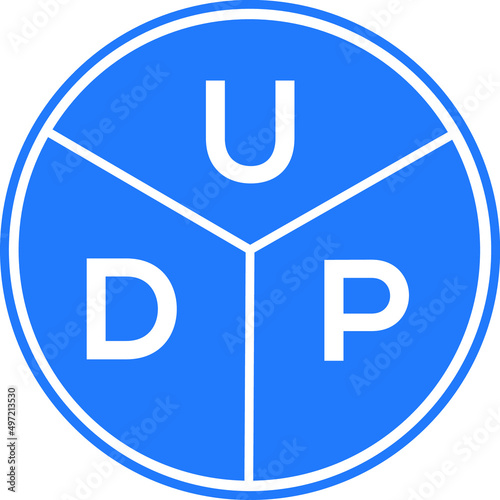 UDP letter logo design on black background. UDP  creative initials letter logo concept. UDP letter design. photo