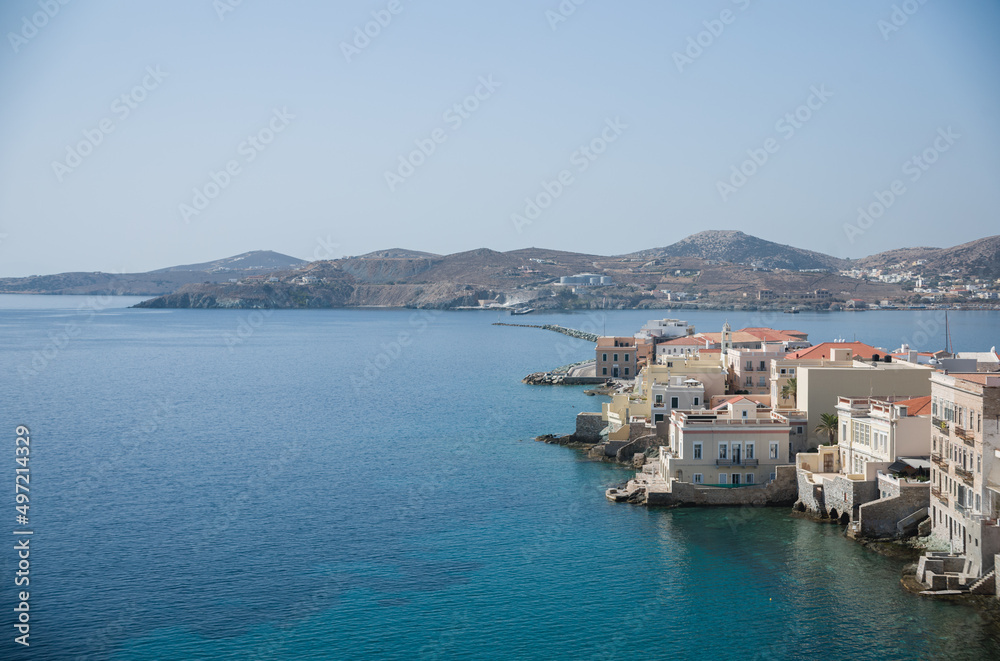 You know you’re in the heart of the Cyclades when you’re in Ermoupoli, the port-town of Syros, grandness of the Town Hall announces is the administrative capital of Greece’s best-known island chain