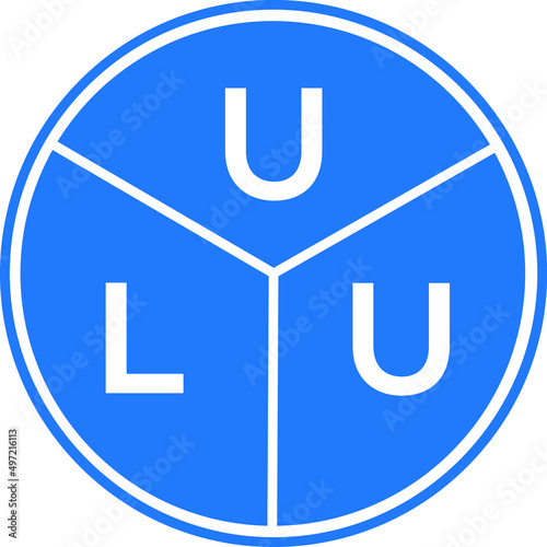 ULU letter logo design on white background. ULU  creative circle letter logo concept. ULU letter design.