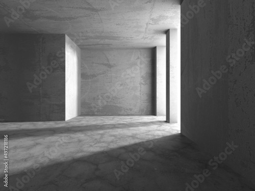 Abstract architecture interior background. Empty concrete room