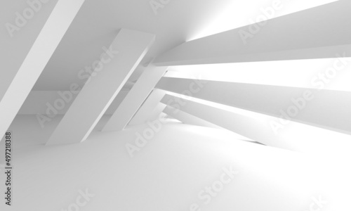 Abstract White Architecture Design Concept