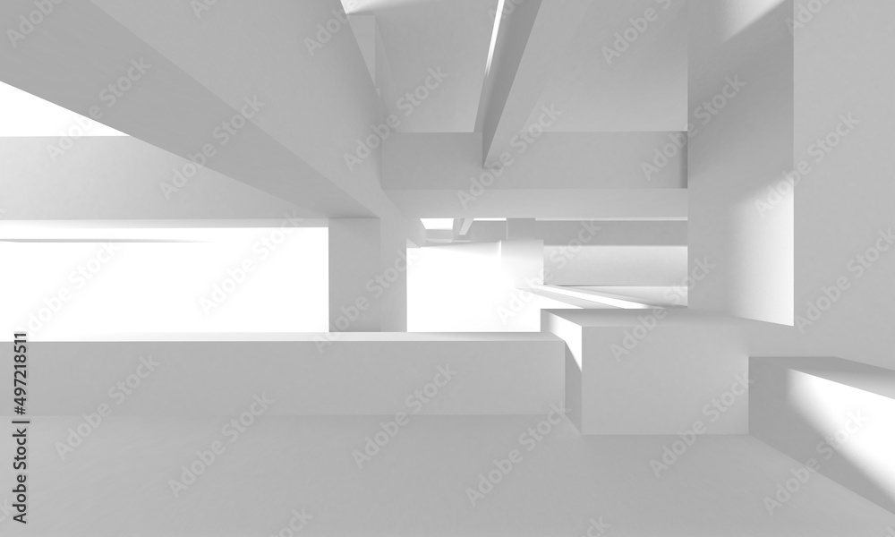 Fototapeta premium Abstract White Architecture Design Concept