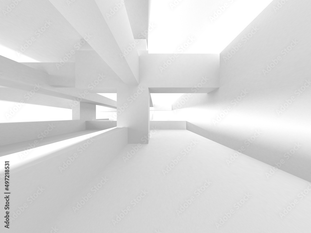 Abstract White Architecture Design Concept