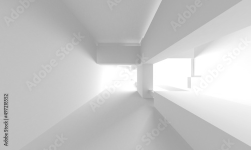 Abstract White Architecture Design Concept