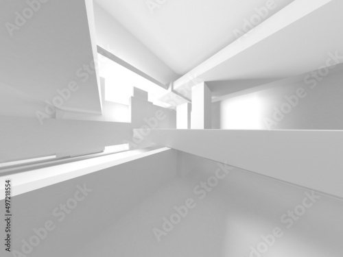 Abstract White Architecture Design Concept