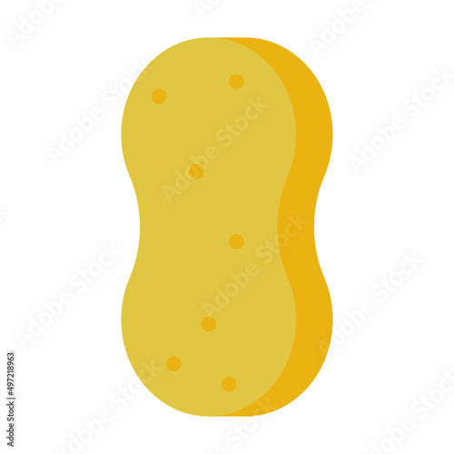 Shower washcloth vector cartoon illustration isolated on a white background.