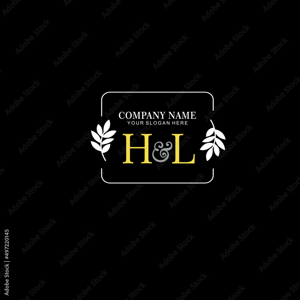 HL Beauty vector initial logo art handwriting logo of initial signature, wedding, fashion, jewelry, boutique, floral HL Beauty vector initial logo art handwriting logo of initial signature, wedding, fashion, jewelry, boutique, floral