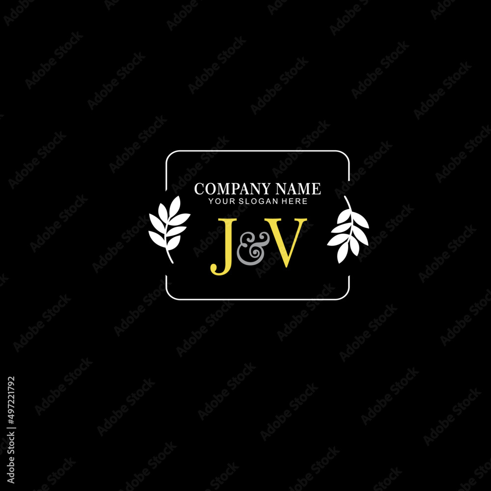 JV Beauty vector initial logo art handwriting logo of initial signature, wedding, fashion, jewelry, boutique, floral JV Beauty vector initial logo art handwriting logo of initial signature, wedding, fashion, jewelry, boutique, floral