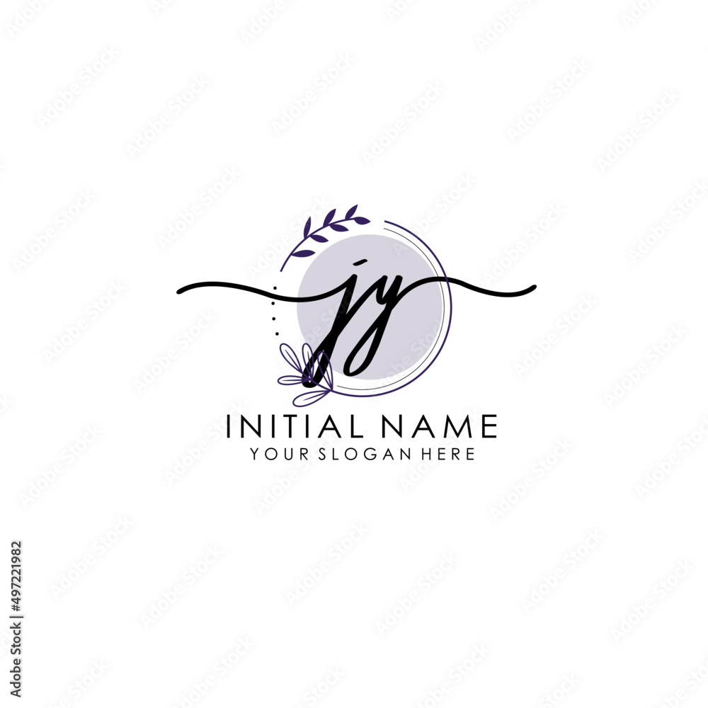 JY Luxury initial handwriting logo with flower template, logo for beauty, fashion, wedding, photography JY Luxury initial handwriting logo with flower template, logo for beauty, fashion, wedding, photography