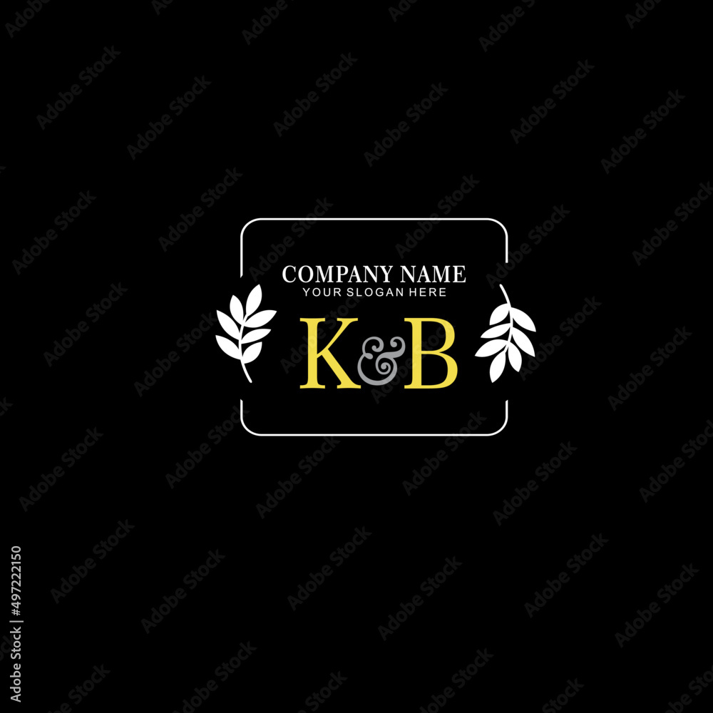 KB Beauty vector initial logo art  handwriting logo of initial signature, wedding, fashion, jewelry, boutique, floral