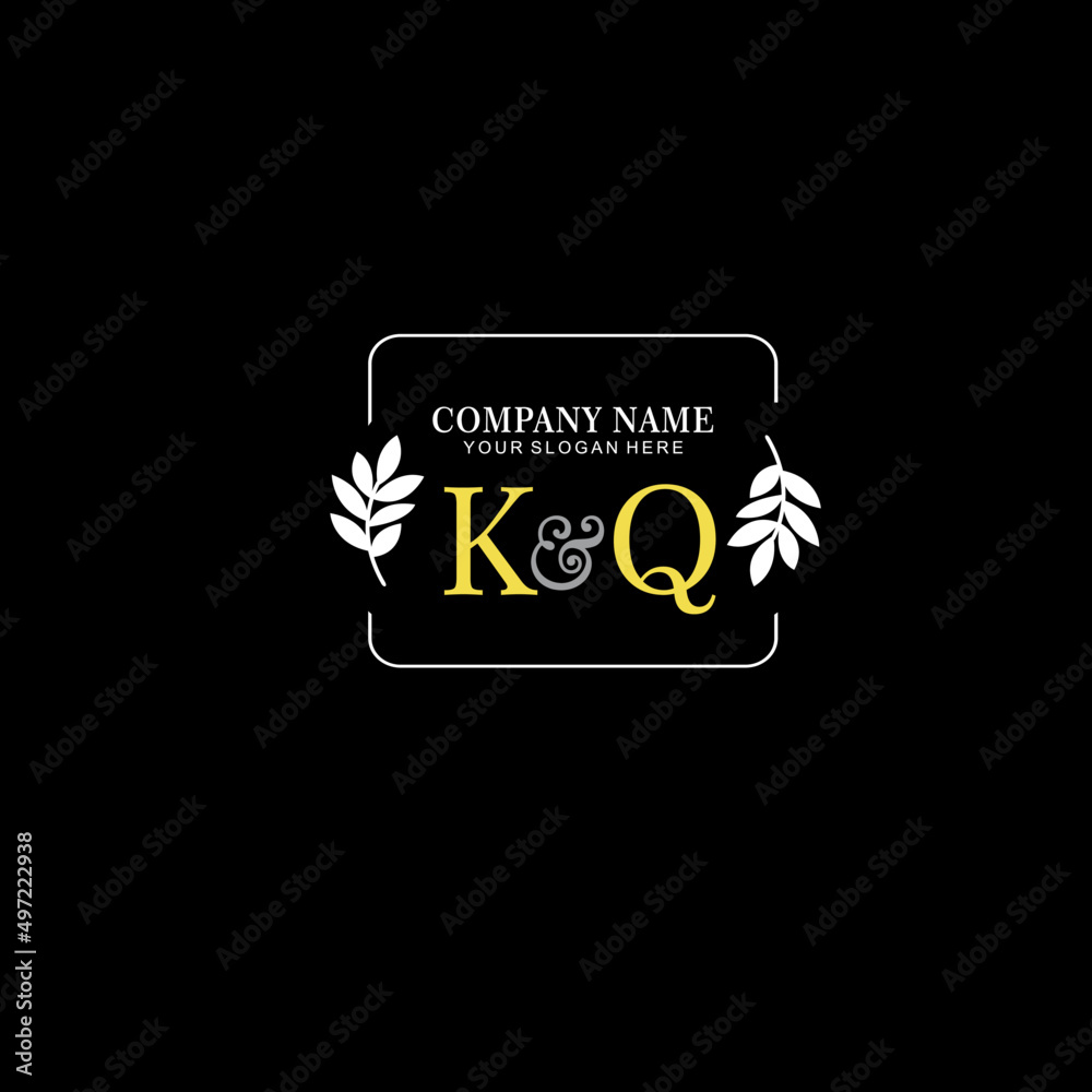 KQ Beauty vector initial logo art handwriting logo of initial signature, wedding, fashion, jewelry, boutique, floral KQ Beauty vector initial logo art handwriting logo of initial signature, wedding, fashion, jewelry, boutique, floral