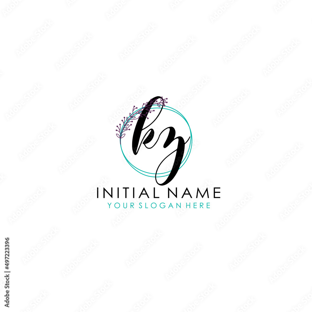 KZ Initial letter handwriting and signature logo. Beauty vector initial logo .Fashion boutique floral and botanical KZ Initial letter handwriting and signature logo. Beauty vector initial logo .Fashion boutique floral and botanical
