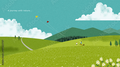 Relaxing alpine scenery wallpaper