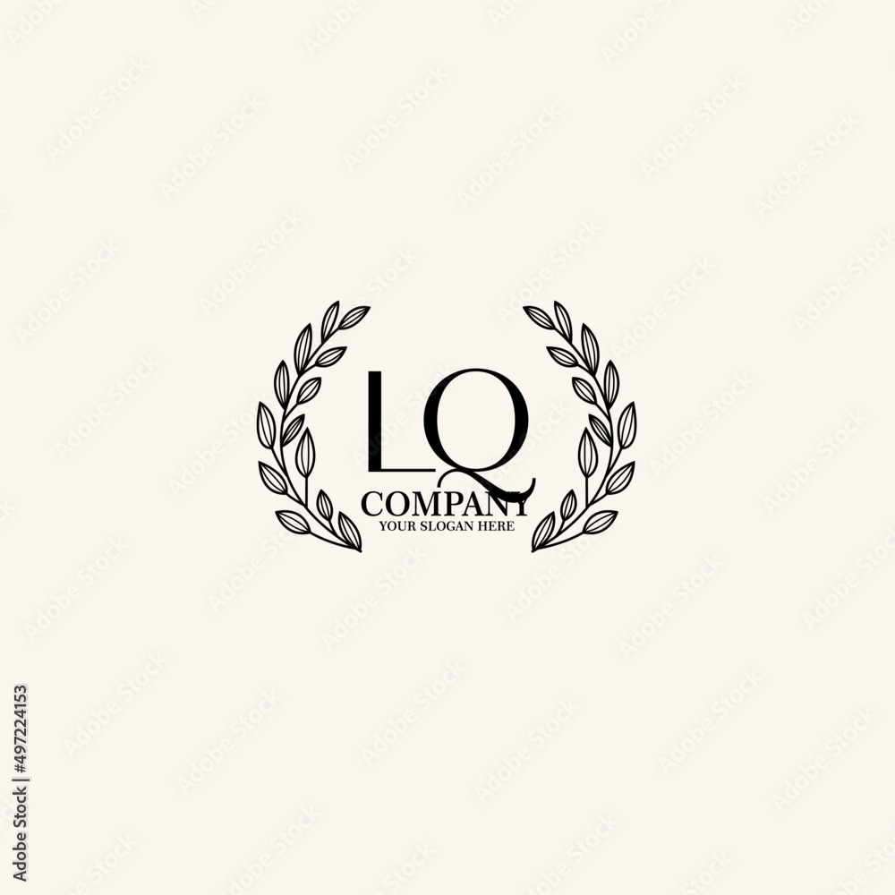 LQ Beauty vector initial logo art handwriting logo of initial signature, wedding, fashion, jewelry, boutique, floral LQ Beauty vector initial logo art handwriting logo of initial signature, wedding, fashion, jewelry, boutique, floral