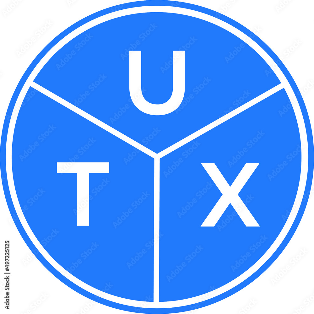 UTX letter logo design on black background. UTX creative initials letter logo concept. UTX letter design. UTX letter logo design on black background. UTX creative initials letter logo concept. UTX letter design.